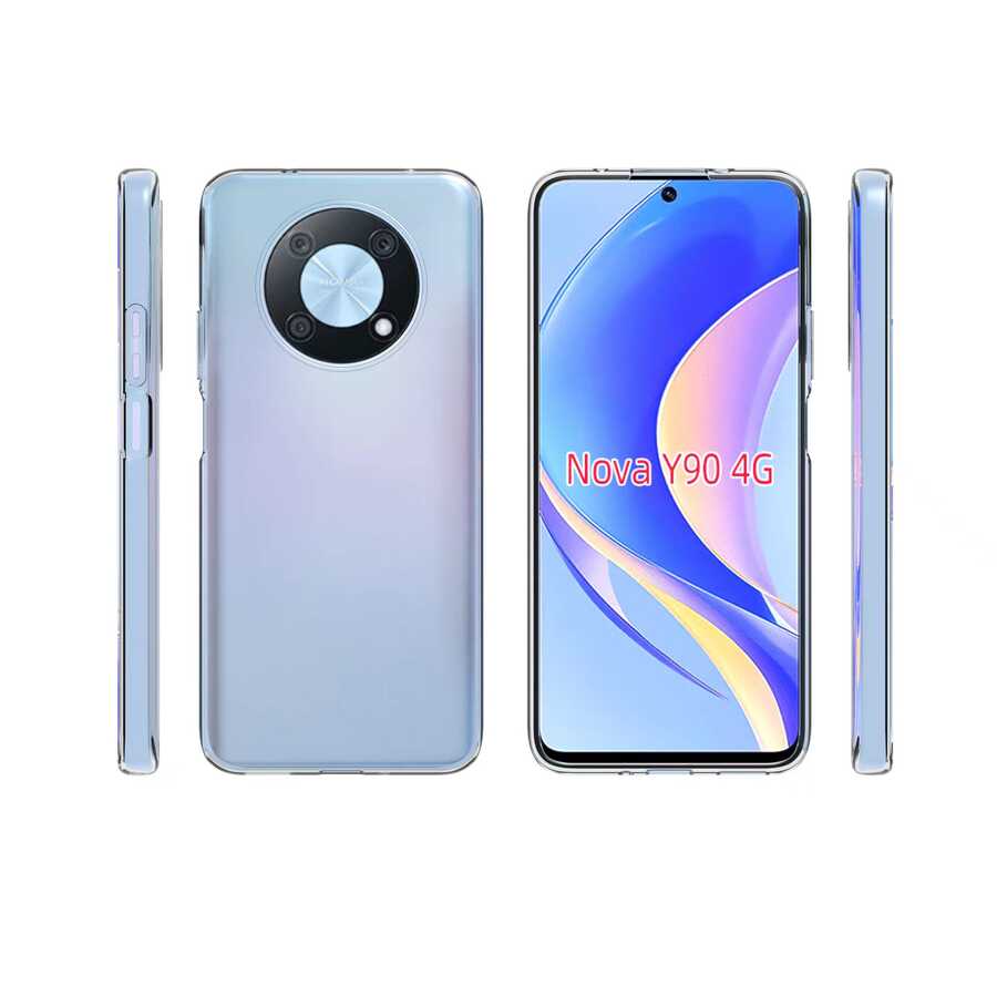 Huawei Nova Y90 Kılıf Zore Süper Silikon Kapak Renksiz