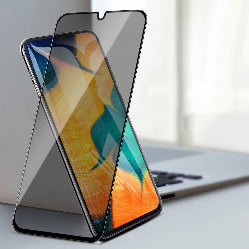 Huawei P Smart 2019 Davin 5D Privacy Cam Ekran Koruyucu Siyah