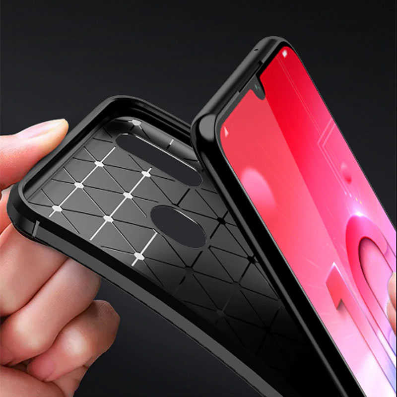 Huawei P Smart 2019 Kılıf Zore Negro Silikon Kapak Kahverengi