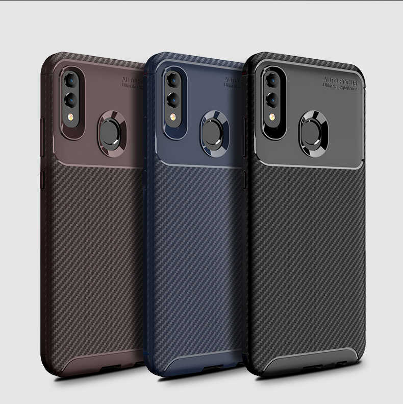 Huawei P Smart 2019 Kılıf Zore Negro Silikon Kapak Kahverengi