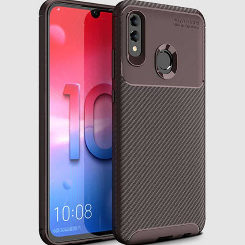Huawei P Smart 2019 Kılıf Zore Negro Silikon Kapak Kahverengi