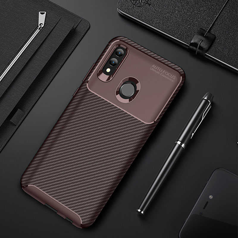 Huawei P Smart 2019 Kılıf Zore Negro Silikon Kapak Kahverengi