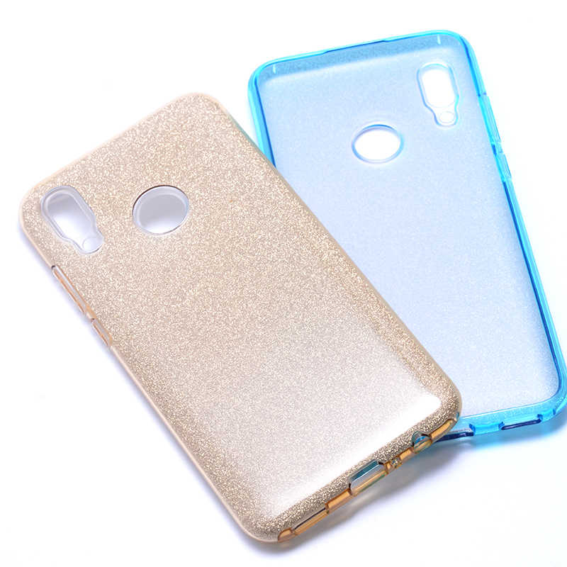 Huawei P Smart 2019 Kılıf Zore Shining Silikon Gümüş