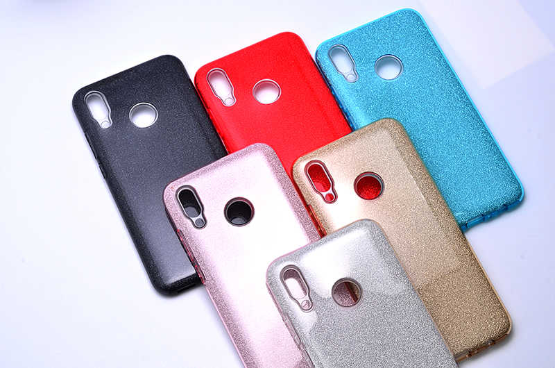 Huawei P Smart 2019 Kılıf Zore Shining Silikon Mavi