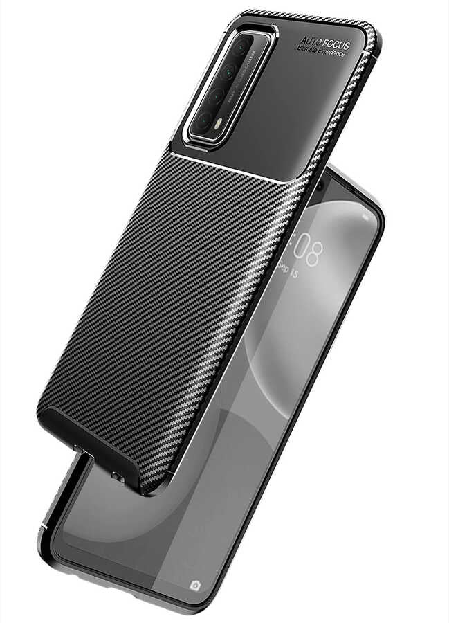 Huawei P Smart 2021 Kılıf Zore Negro Silikon Kapak Siyah