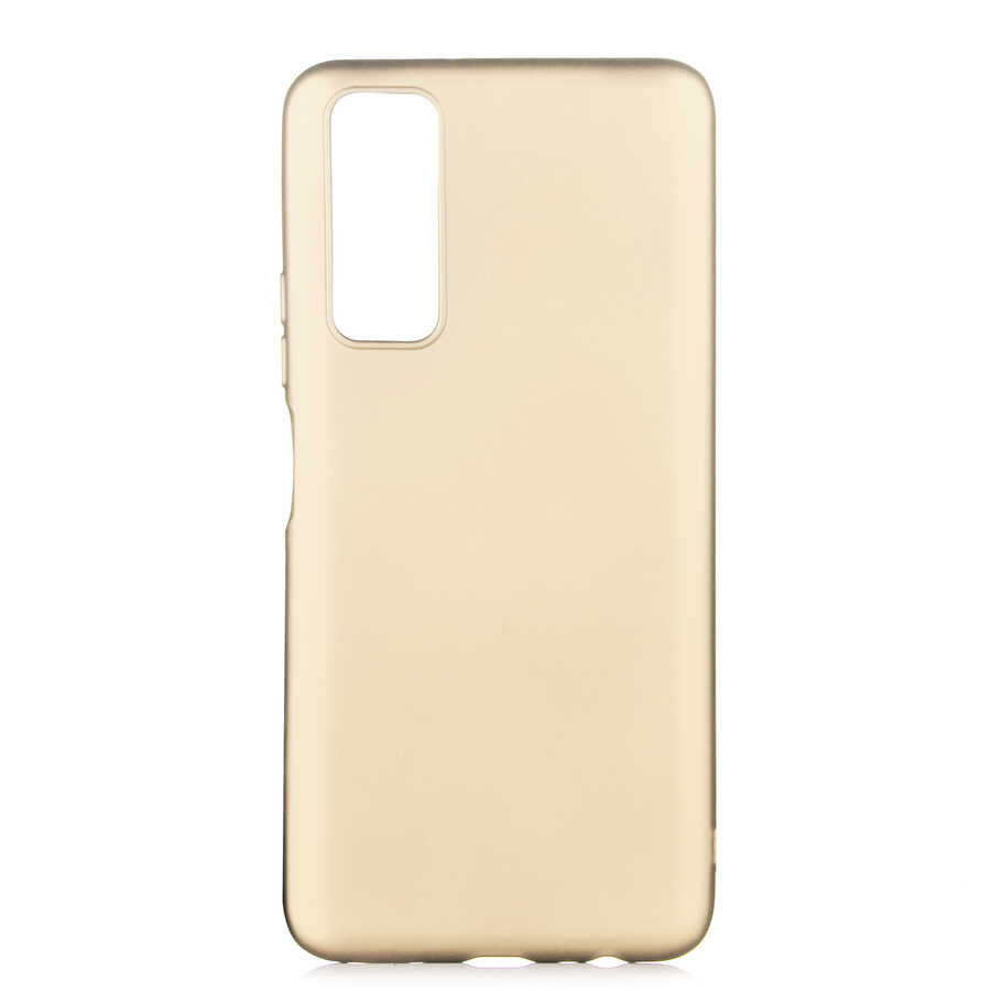 Huawei P Smart 2021 Kılıf Zore Premier Silikon Kapak Gold