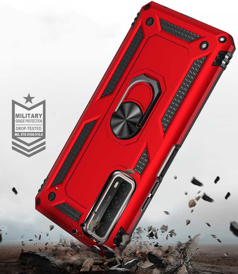 Huawei P Smart 2021 Kılıf Zore Vega Kapak Gri