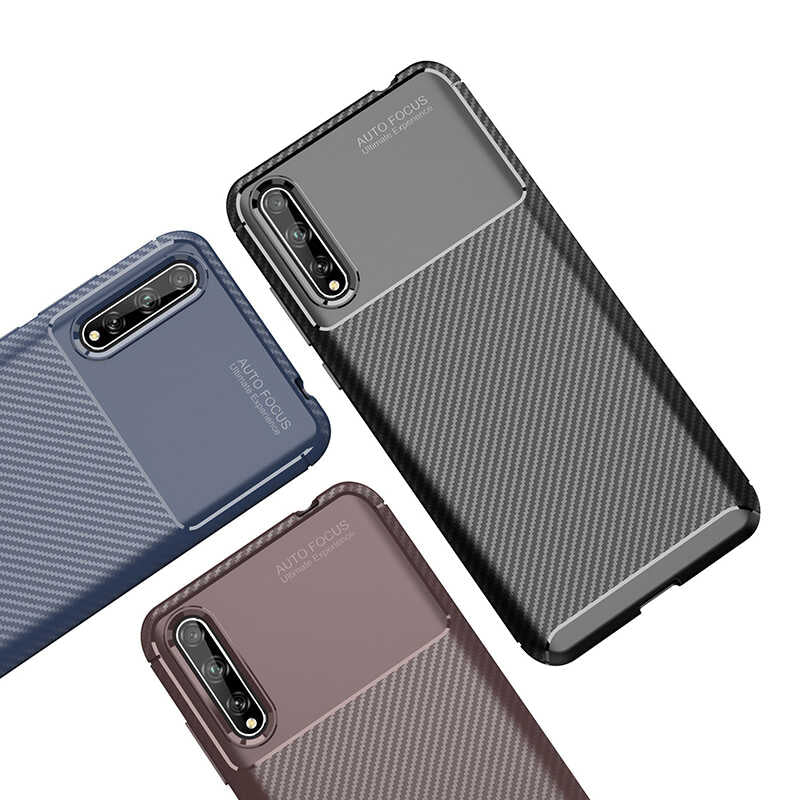 Huawei P Smart S (Y8P) Kılıf Zore Negro Silikon Kapak Siyah