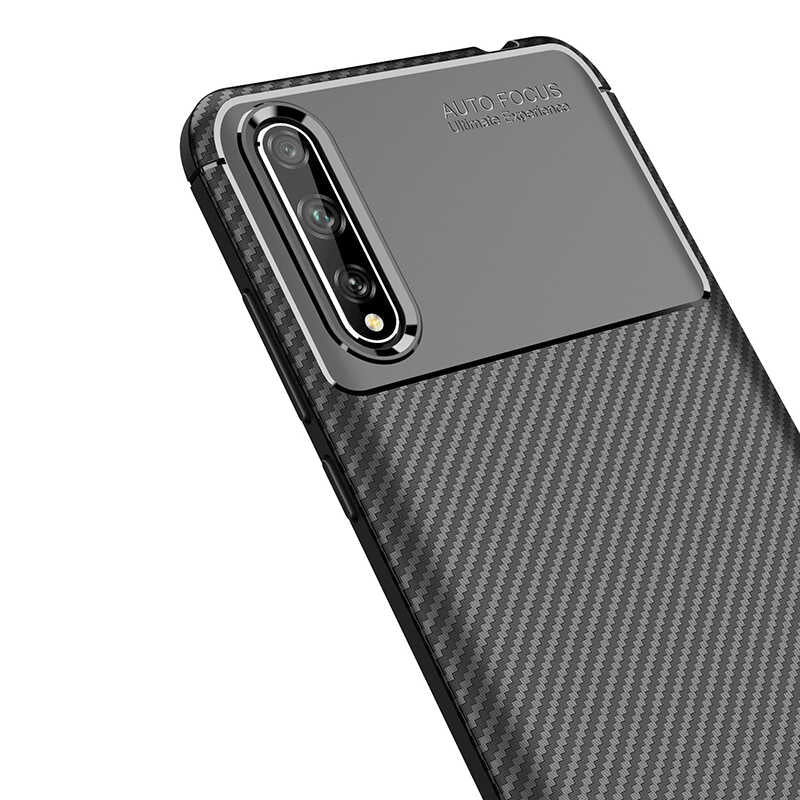 Huawei P Smart S (Y8P) Kılıf Zore Negro Silikon Kapak Kahverengi