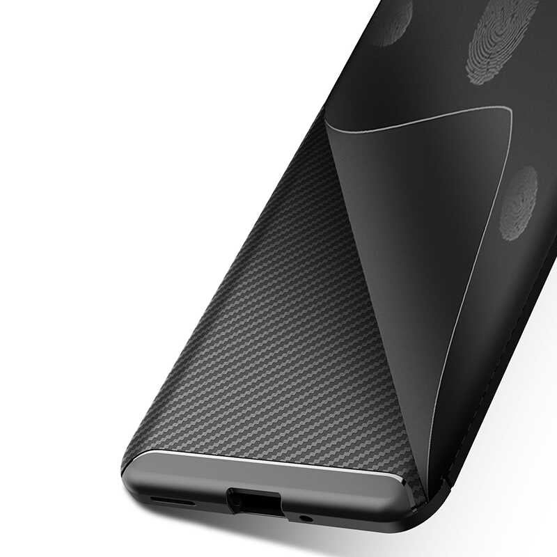 Huawei P Smart S (Y8P) Kılıf Zore Negro Silikon Kapak Kahverengi