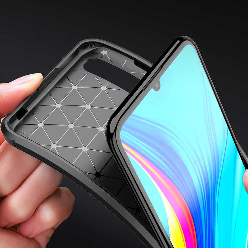 Huawei P Smart S (Y8P) Kılıf Zore Negro Silikon Kapak Lacivert