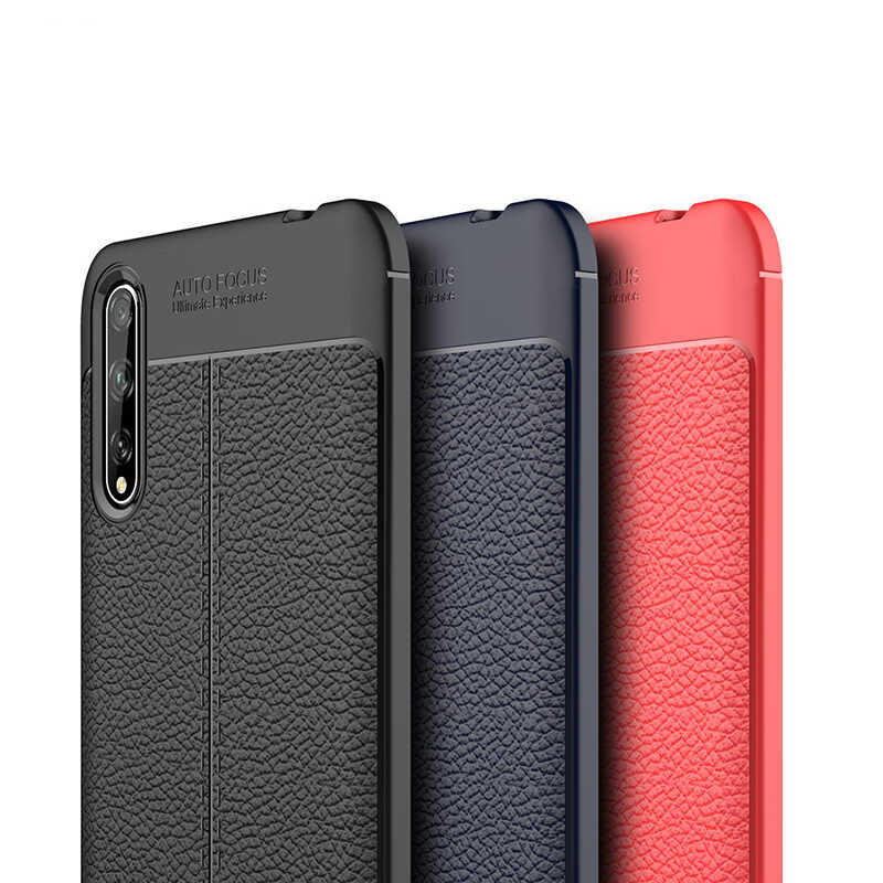 Huawei P Smart S (Y8P) Kılıf Zore Niss Silikon Kapak Kırmızı