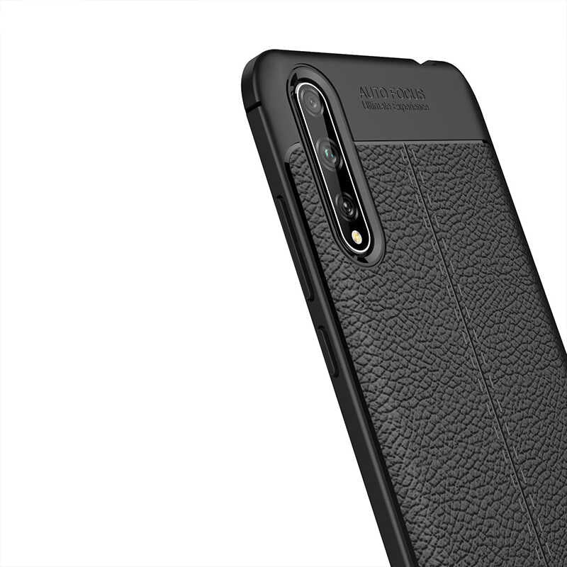 Huawei P Smart S (Y8P) Kılıf Zore Niss Silikon Kapak Siyah