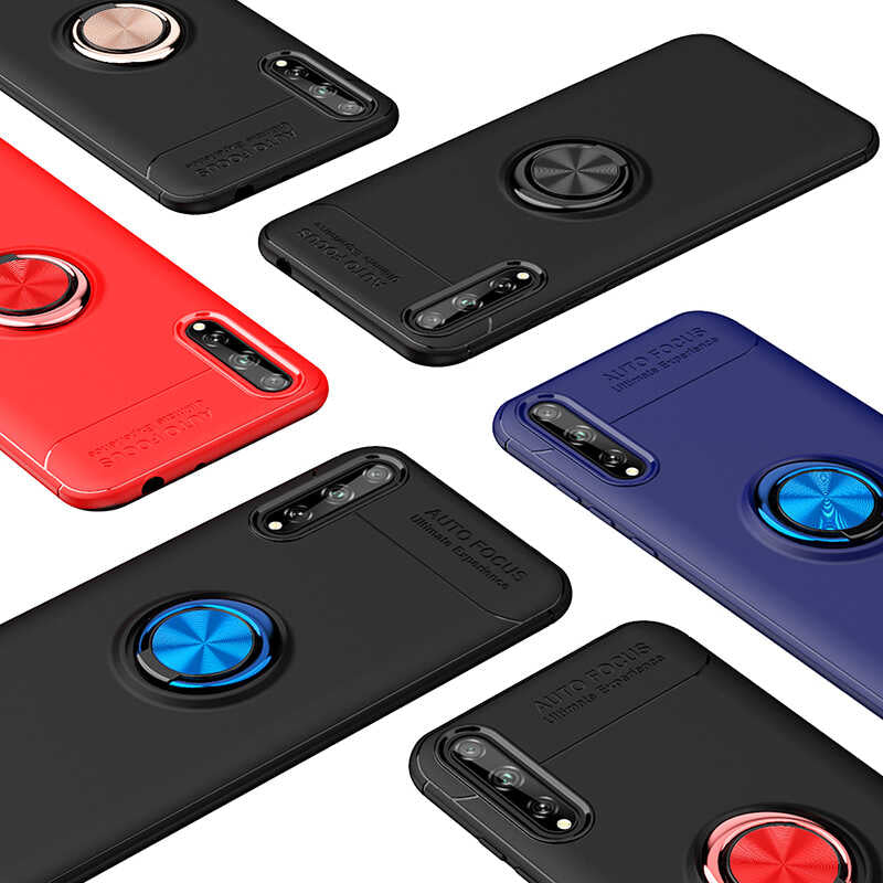 Huawei P Smart S (Y8P) Kılıf Zore Ravel Silikon Kapak Mavi