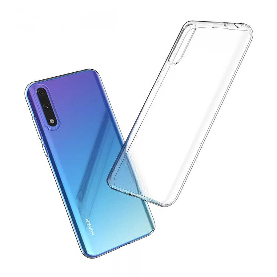 Huawei P Smart S (Y8P) Kılıf Zore Süper Silikon Kapak Renksiz