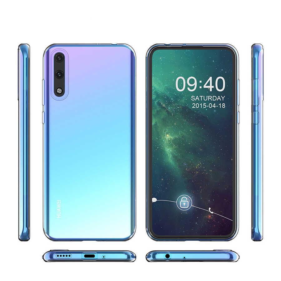 Huawei P Smart S (Y8P) Kılıf Zore Süper Silikon Kapak Renksiz