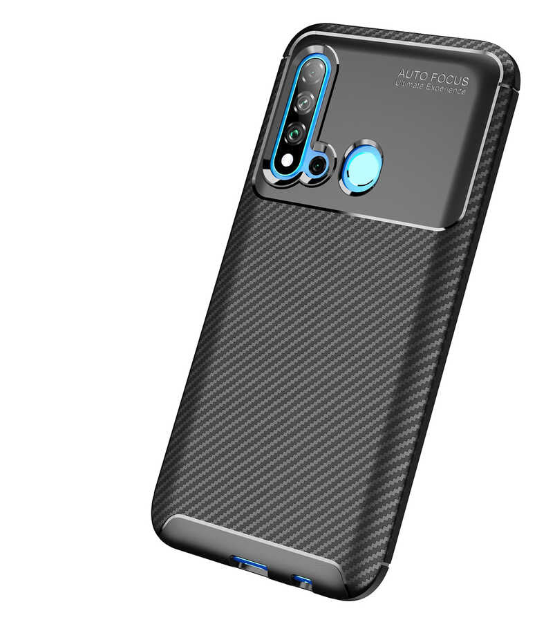 Huawei P20 Lite 2019 Kılıf Zore Negro Silikon Kapak Lacivert