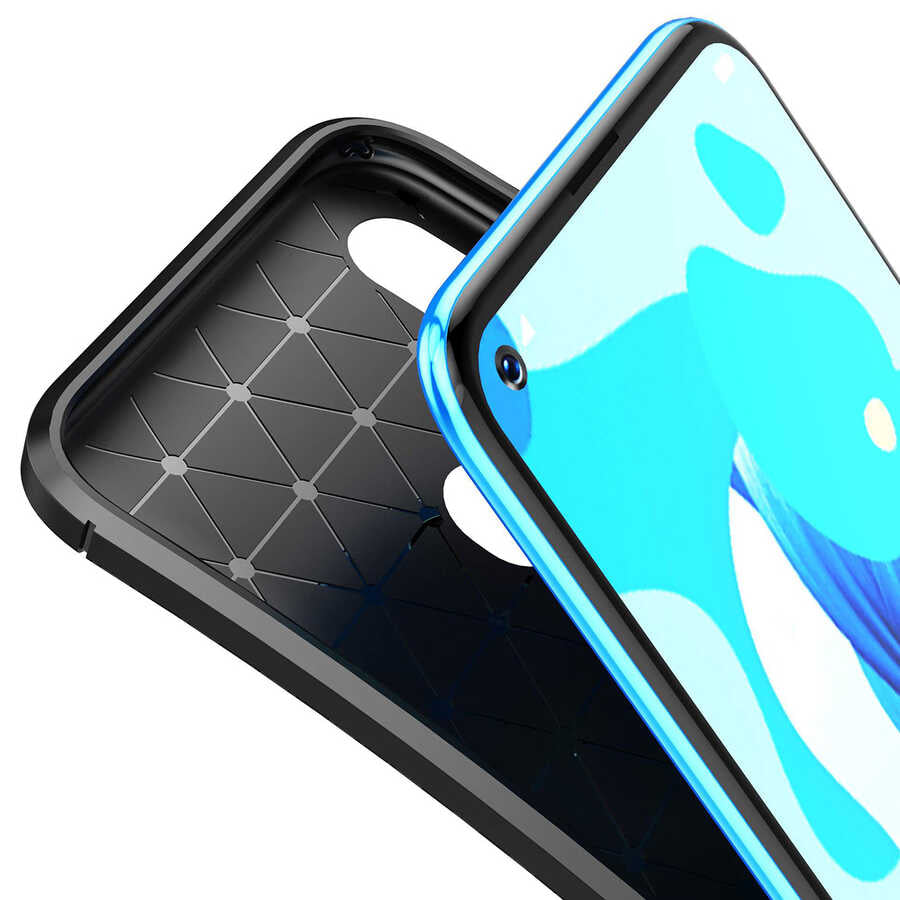 Huawei P20 Lite 2019 Kılıf Zore Negro Silikon Kapak Kahverengi