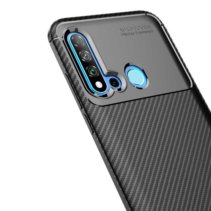Huawei P20 Lite 2019 Kılıf Zore Negro Silikon Kapak Lacivert