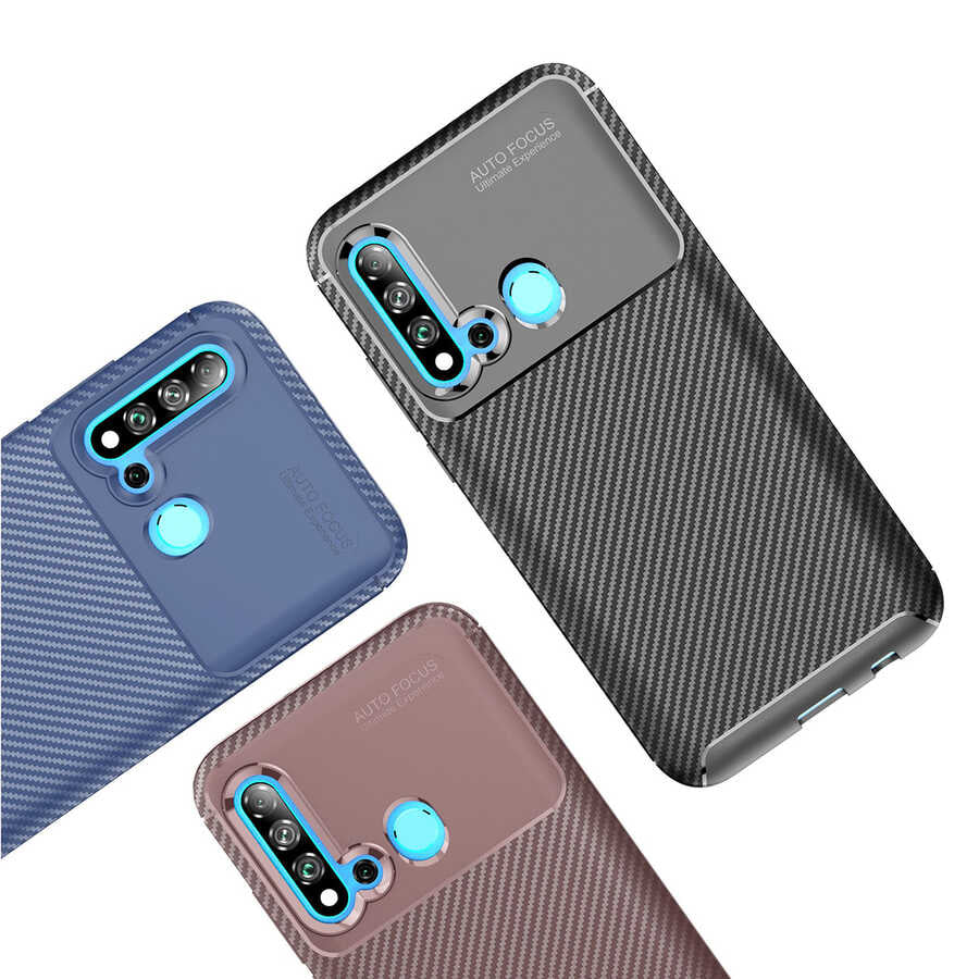 Huawei P20 Lite 2019 Kılıf Zore Negro Silikon Kapak Lacivert