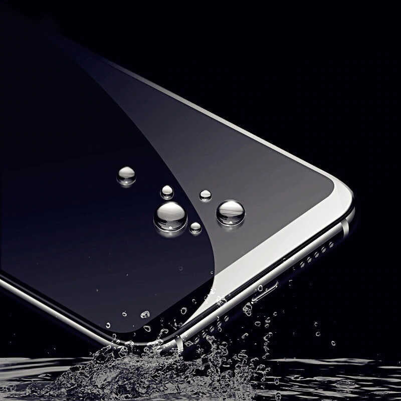 Huawei P20 Lite 2019 Zore Kenarları Kırılmaya Dayanıklı Cam Ekran Koruyucu Siyah