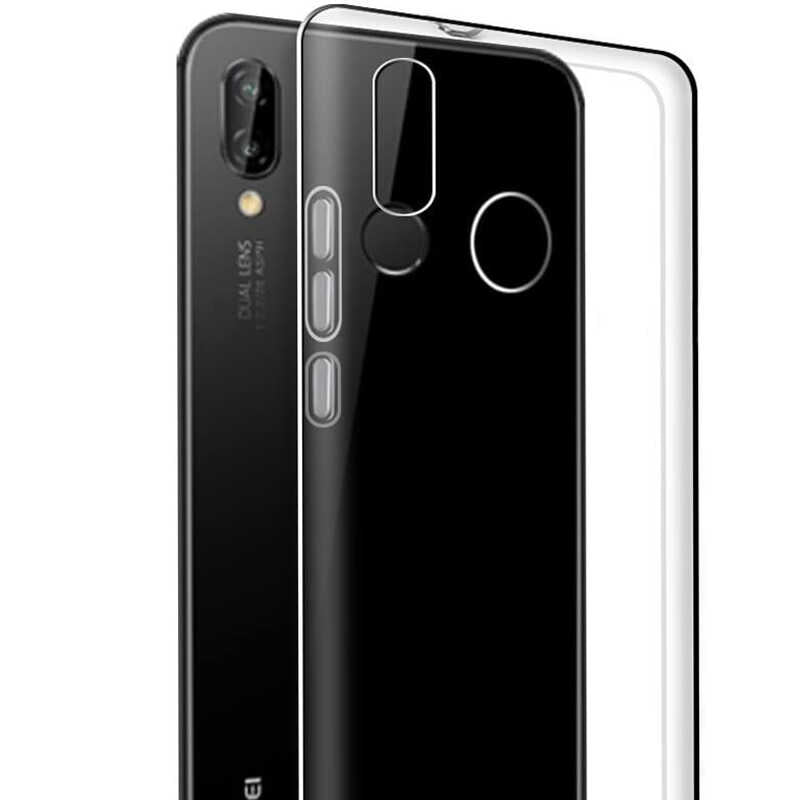 Huawei P20 Lite Kılıf Zore Süper Silikon Kapak Renksiz