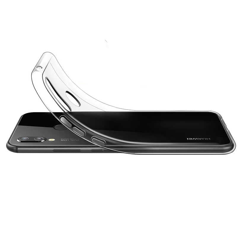 Huawei P20 Lite Kılıf Zore Süper Silikon Kapak Renksiz