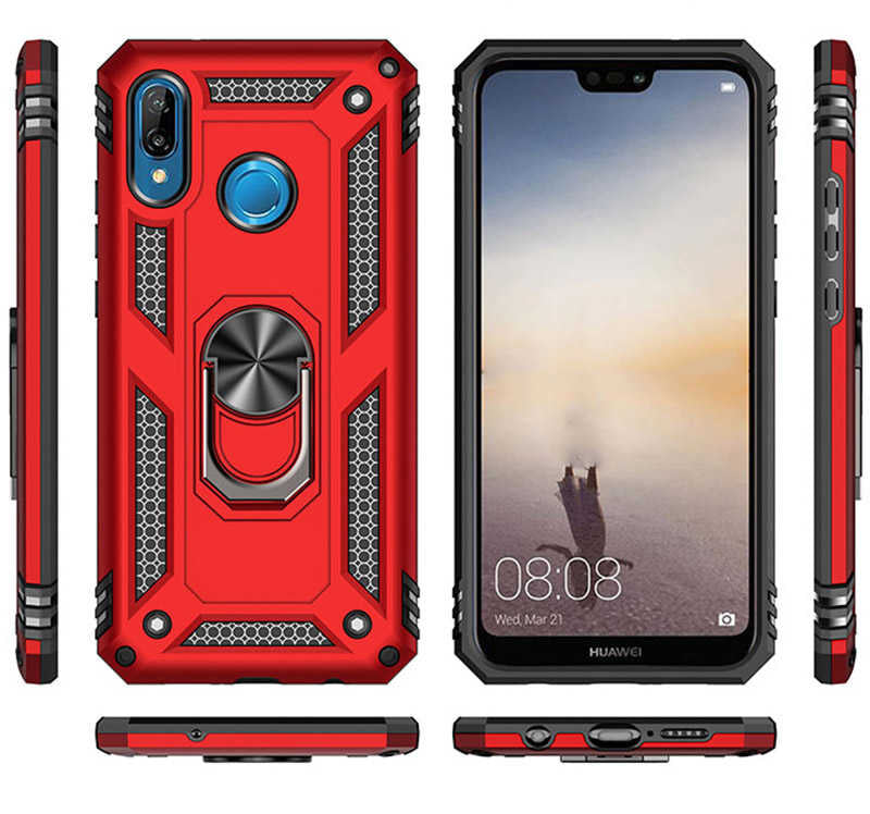 Huawei P20 Lite Kılıf Zore Vega Kapak Gold