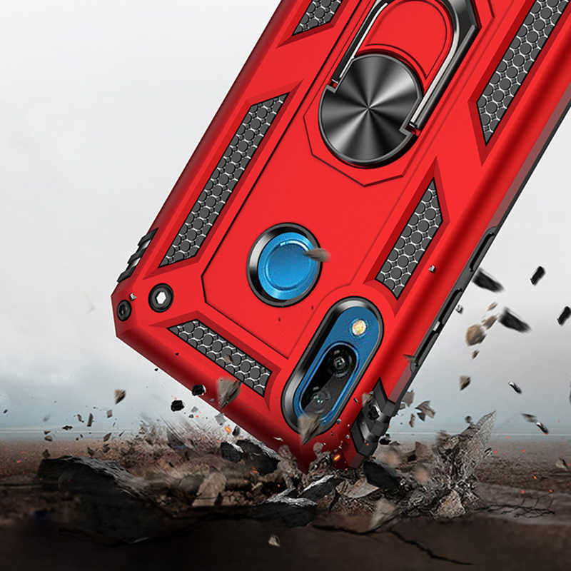 Huawei P20 Lite Kılıf Zore Vega Kapak Gri
