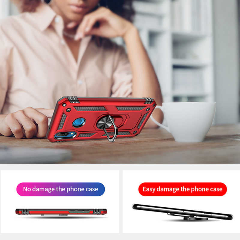 Huawei P20 Lite Kılıf Zore Vega Kapak Siyah