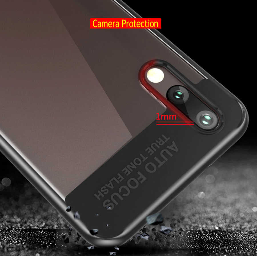 Huawei P20 Pro Kılıf Zore Buttom Kapak Mavi