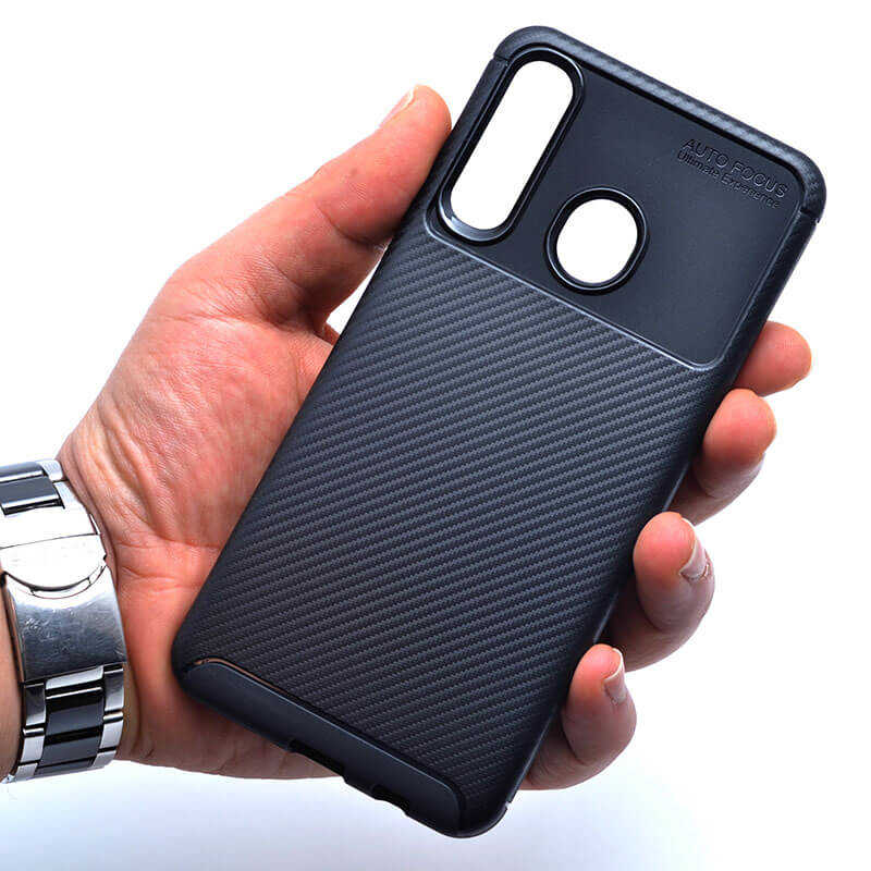 Huawei P30 Lite Kılıf Zore Negro Silikon Kapak Lacivert