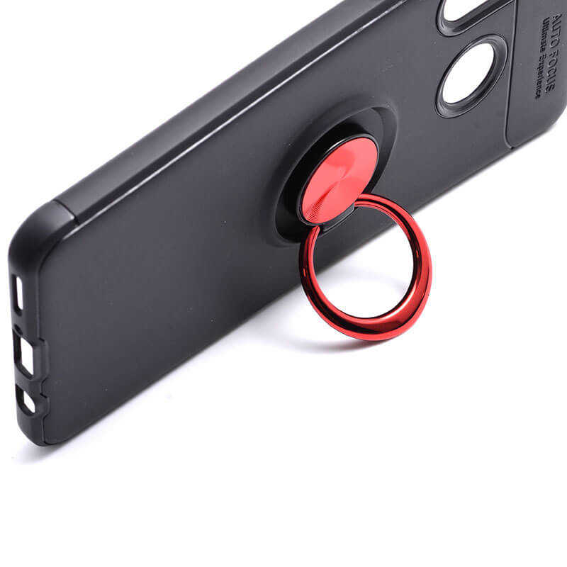 Huawei P30 Lite Kılıf Zore Ravel Silikon Kapak Siyah-Mavi