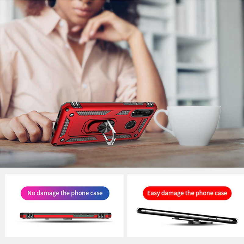 Huawei P30 Lite Kılıf Zore Vega Kapak Kırmızı