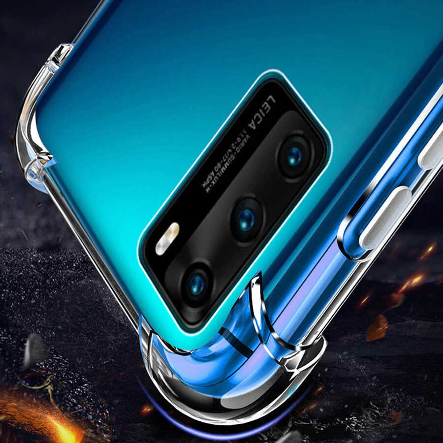 Huawei P40 Kılıf Zore Nitro Anti Shock Silikon Renksiz