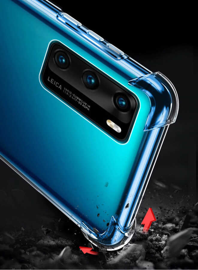 Huawei P40 Kılıf Zore Nitro Anti Shock Silikon Renksiz