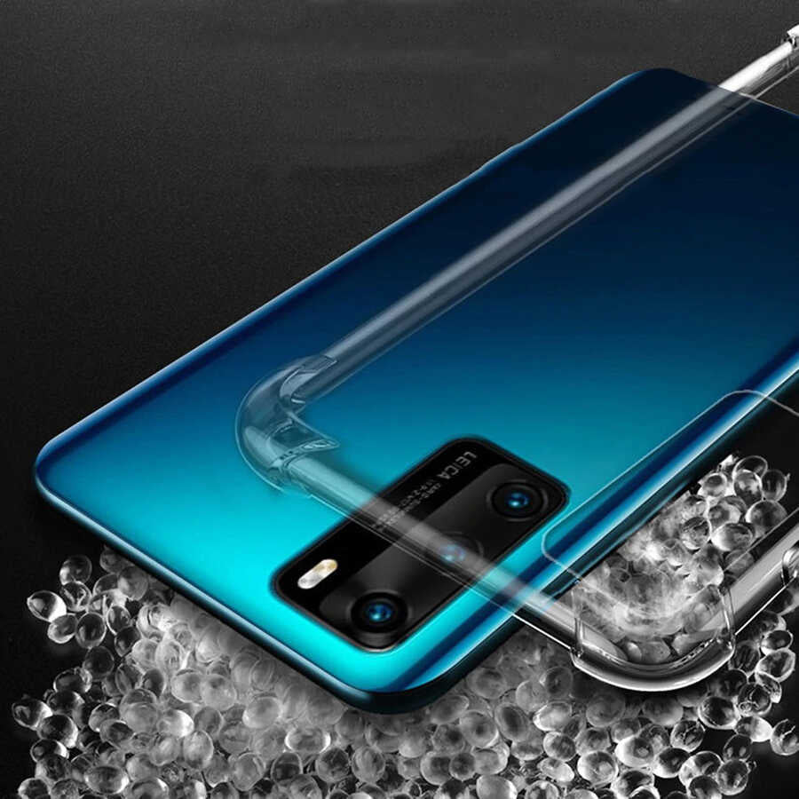 Huawei P40 Kılıf Zore Nitro Anti Shock Silikon Renksiz