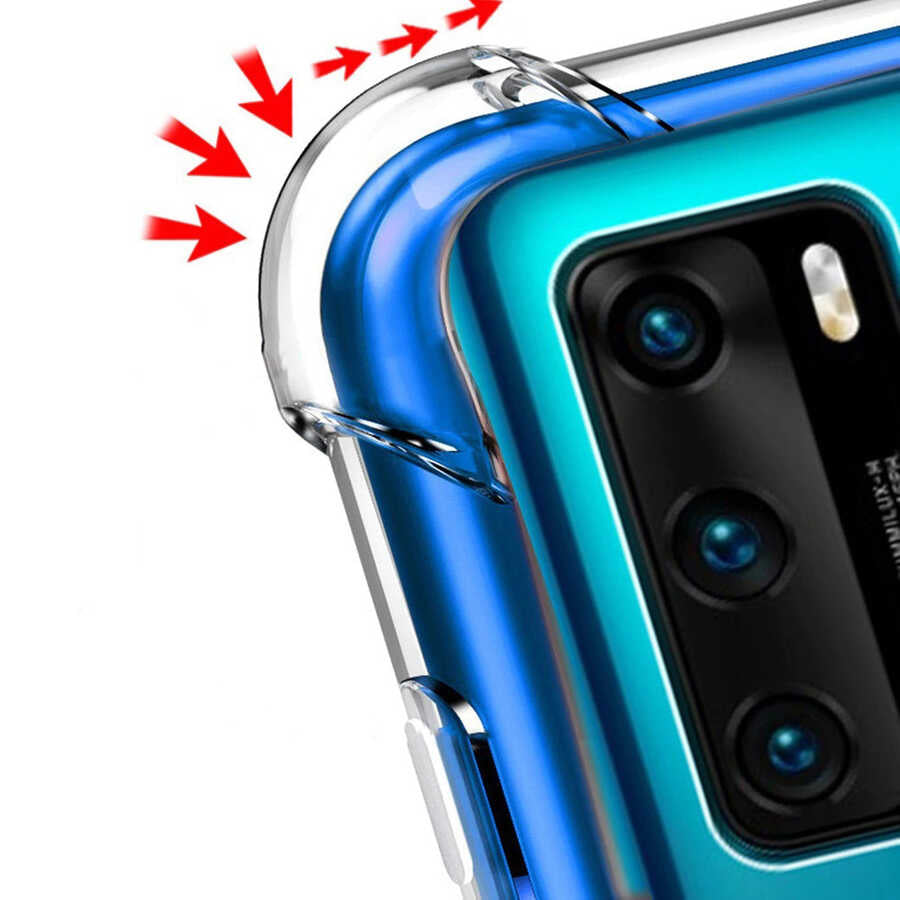Huawei P40 Kılıf Zore Nitro Anti Shock Silikon Renksiz