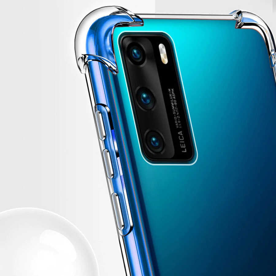 Huawei P40 Kılıf Zore Nitro Anti Shock Silikon Renksiz