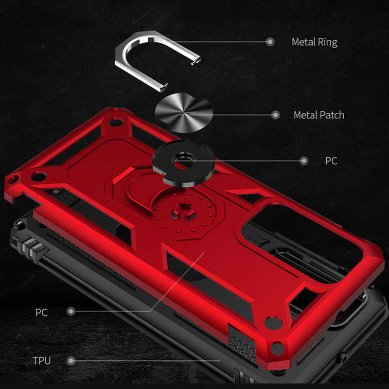 Huawei P40 Kılıf Zore Vega Kapak Siyah