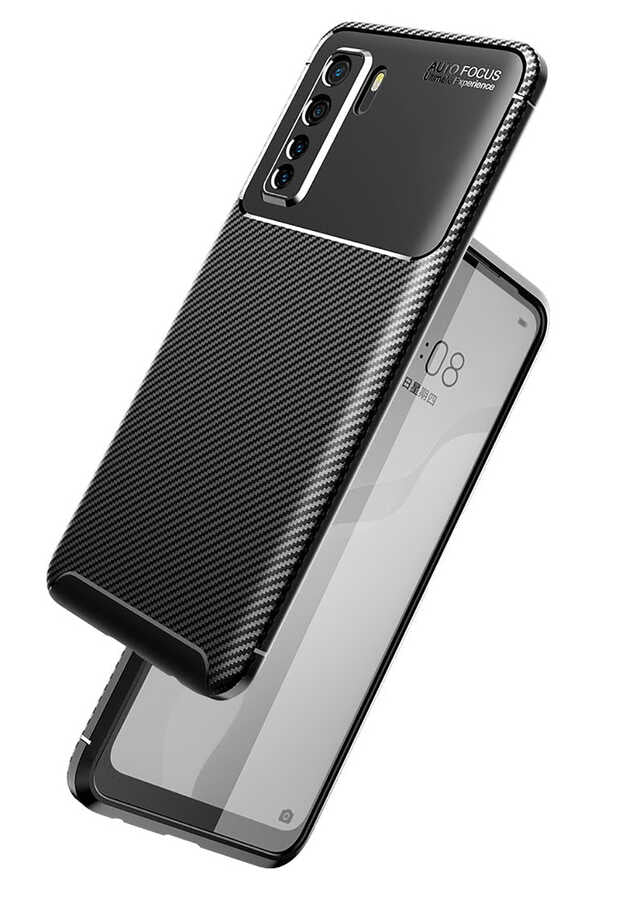 Huawei P40 Lite 5G Kılıf Zore Negro Silikon Kapak Siyah
