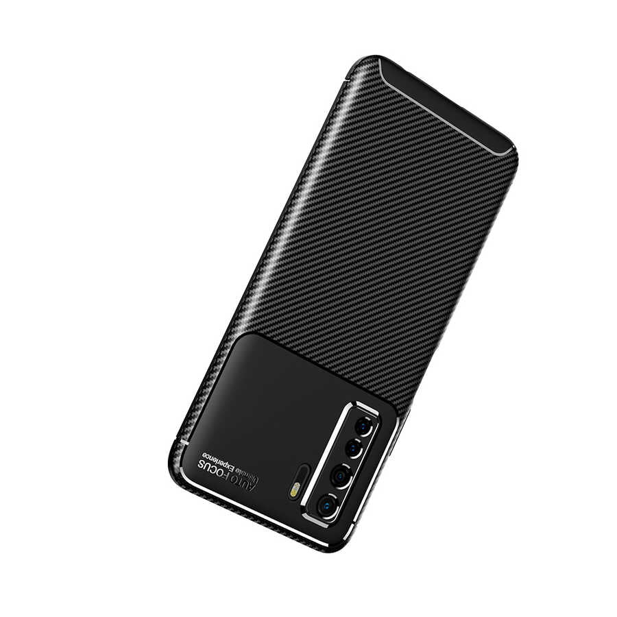 Huawei P40 Lite 5G Kılıf Zore Negro Silikon Kapak Siyah