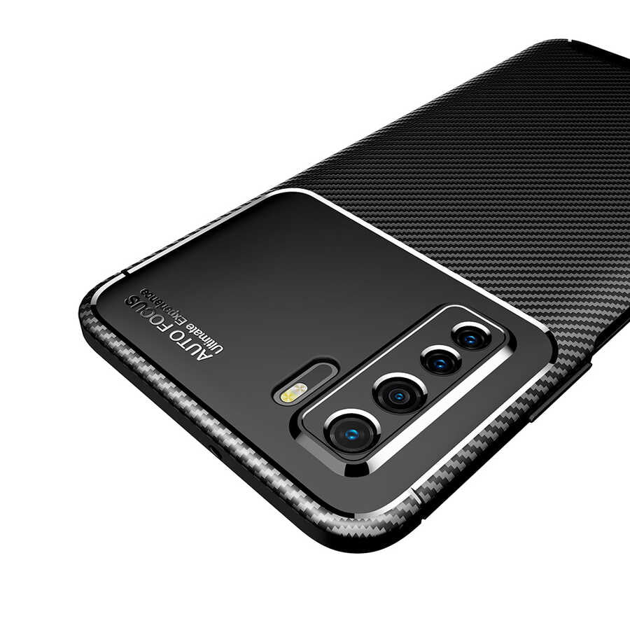 Huawei P40 Lite 5G Kılıf Zore Negro Silikon Kapak Siyah