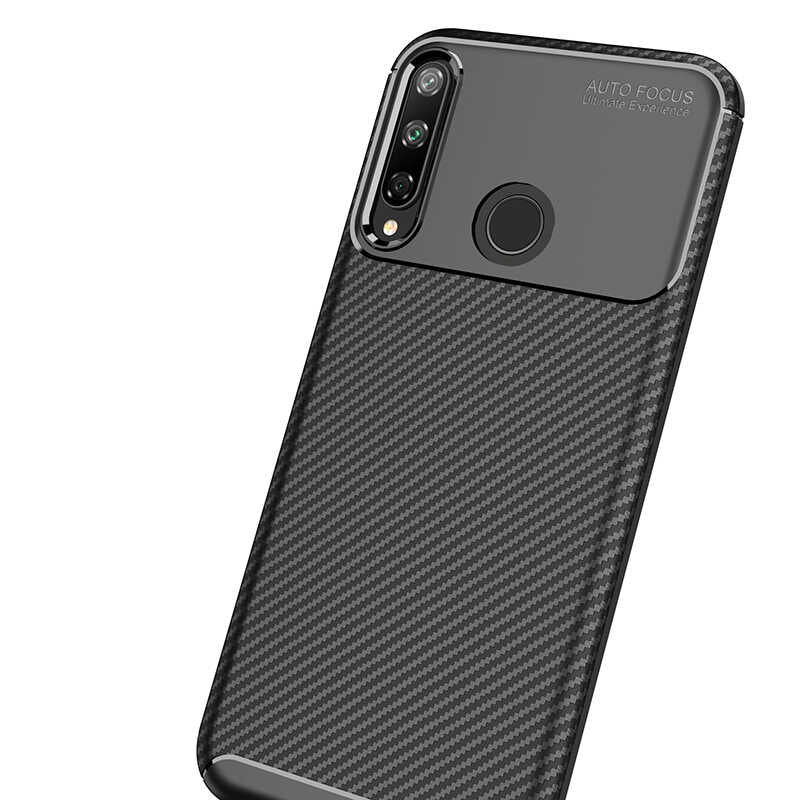 Huawei P40 Lite E Kılıf Zore Negro Silikon Kapak Kahverengi