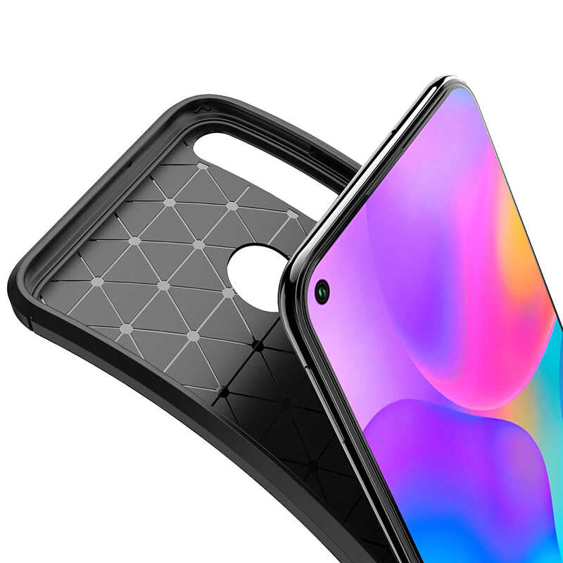 Huawei P40 Lite E Kılıf Zore Negro Silikon Kapak Siyah