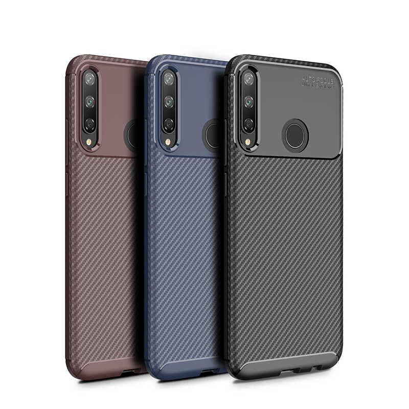 Huawei P40 Lite E Kılıf Zore Negro Silikon Kapak Kahverengi