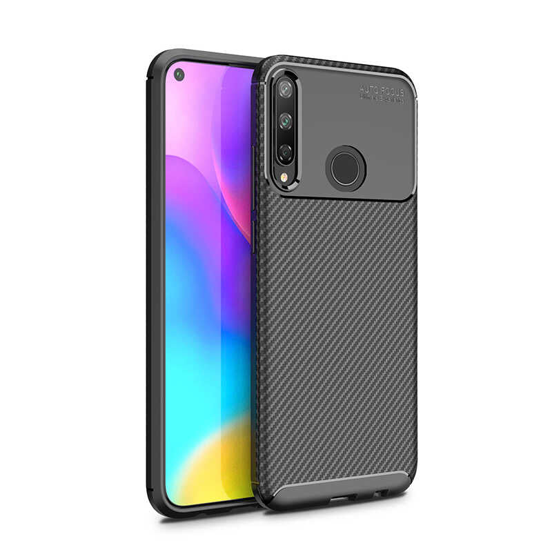 Huawei P40 Lite E Kılıf Zore Negro Silikon Kapak Siyah