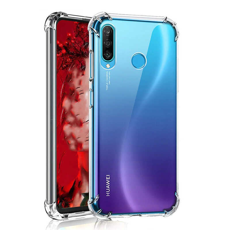 Huawei P40 Lite E Kılıf Zore Nitro Anti Shock Silikon Renksiz
