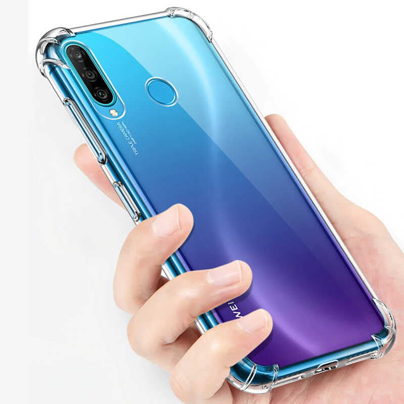 Huawei P40 Lite E Kılıf Zore Nitro Anti Shock Silikon Renksiz
