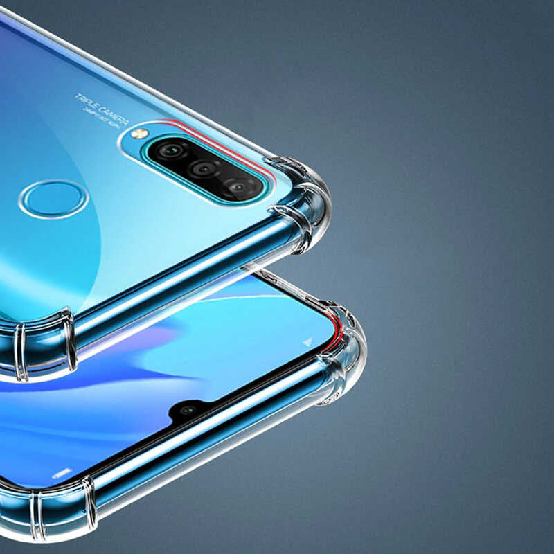 Huawei P40 Lite E Kılıf Zore Nitro Anti Shock Silikon Renksiz